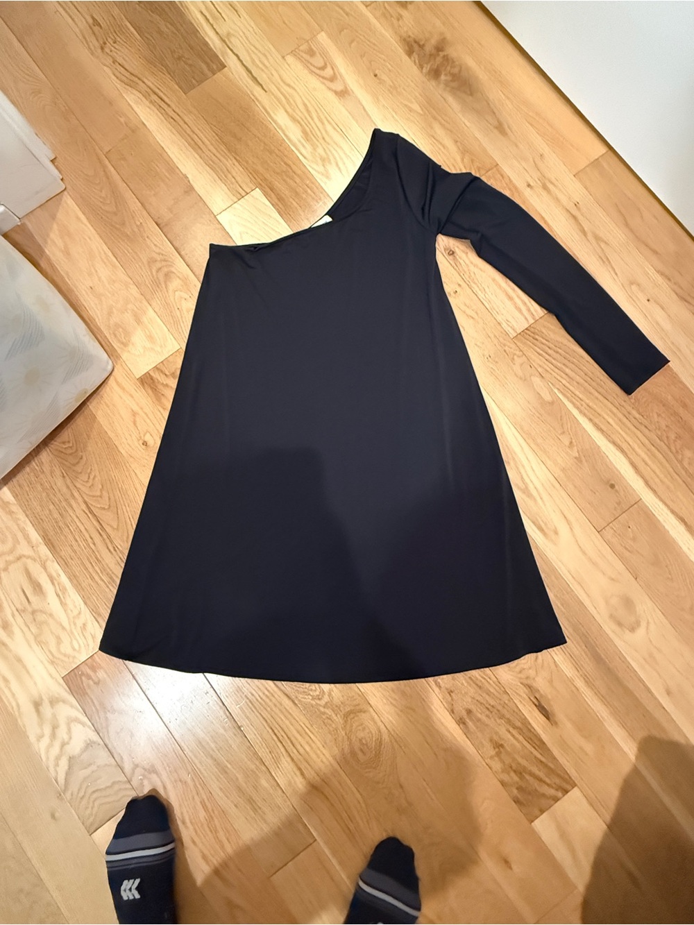 silence + noise One-Shoulder Black A-Line Dress